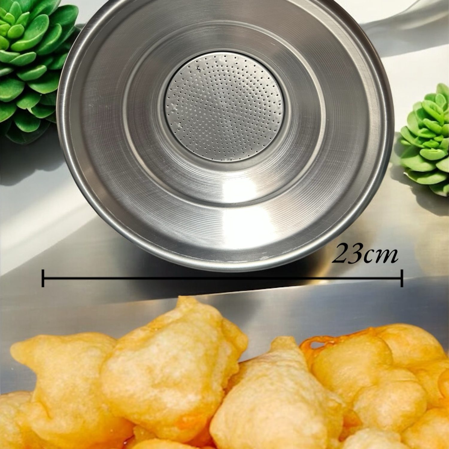 Colafritto in alluminio , Colino frittura diametro 30 cm